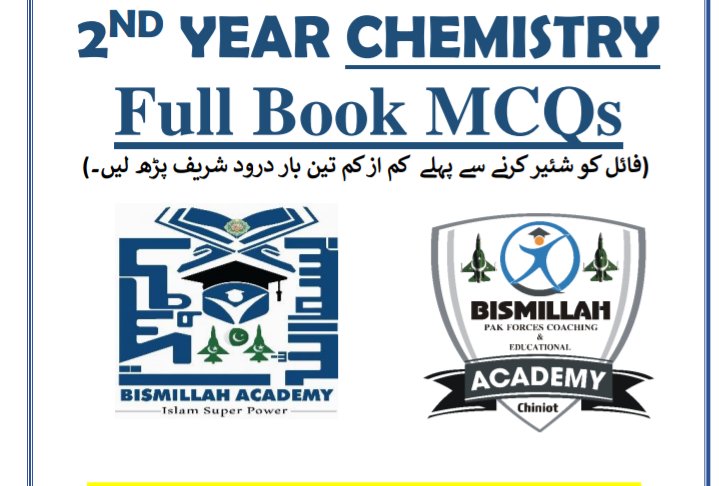2nd Year CHEMISTRY Full Book Solved MCQs.pdf